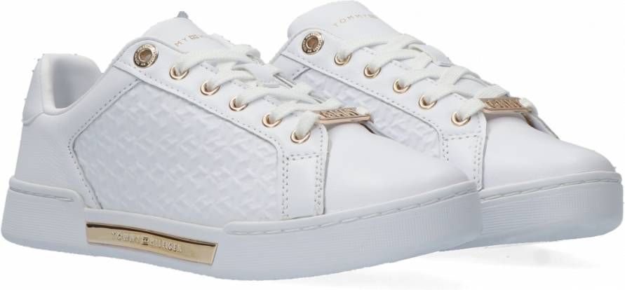 Tommy Hilfiger Witte Lage Sneakers Th Monogram Elevated