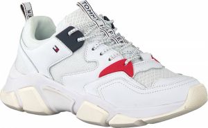 Tommy Hilfiger Sneakers in wit voor Dames WMN Chunky Mixed Textile Trainer