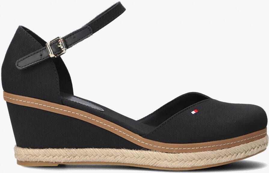 Tommy Hilfiger Gesppumps BASIC CLOSED TOE MID WEDGE sandaal met bandjes sleehak zomerschoen met verstelbare gesp
