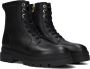 Tommy Hilfiger Veterschoenen BICOLOR LEATHER LACE-UP plateau veterschoenen chunky boots gouden logo tekst - Thumbnail 1