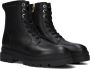 Tommy Hilfiger Veterschoenen BICOLOR LEATHER LACE-UP plateau veterschoenen chunky boots gouden logo tekst - Thumbnail 1