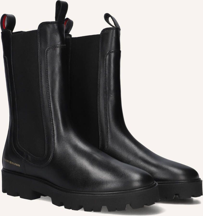 TOMMY HILFIGER Chelsea Boots Dames Th Lthr Mid Chelsea Maat: 37 Materiaal: Leer Kleur: Zwart