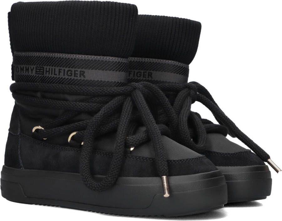 TOMMY HILFIGER Zwarte Boots Tommytech Logotape Snowboot Warm