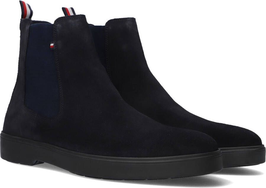 Tommy Hilfiger Blauwe Chelsea Boots Classic Hilfiger Suede Chelsea