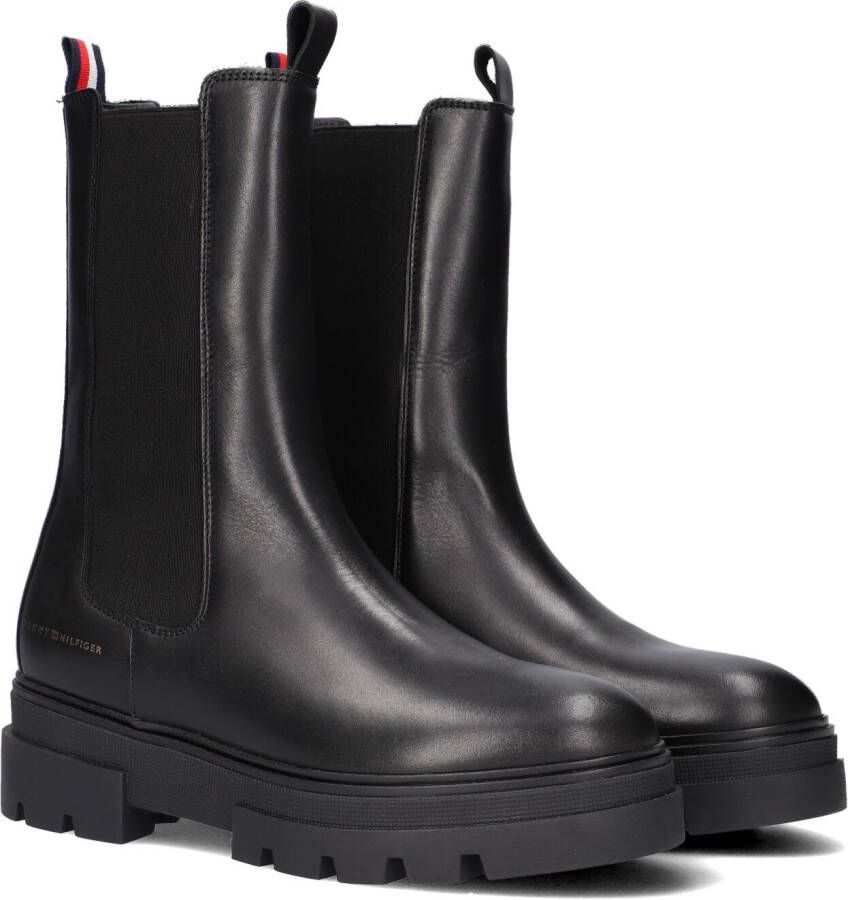 TOMMY HILFIGER Zwarte Boots Monochromatic Chelsea Boot