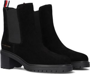 Tommy Hilfiger Zwarte Chelsea Boots Outdoor Chelsea Mid Heel Boot