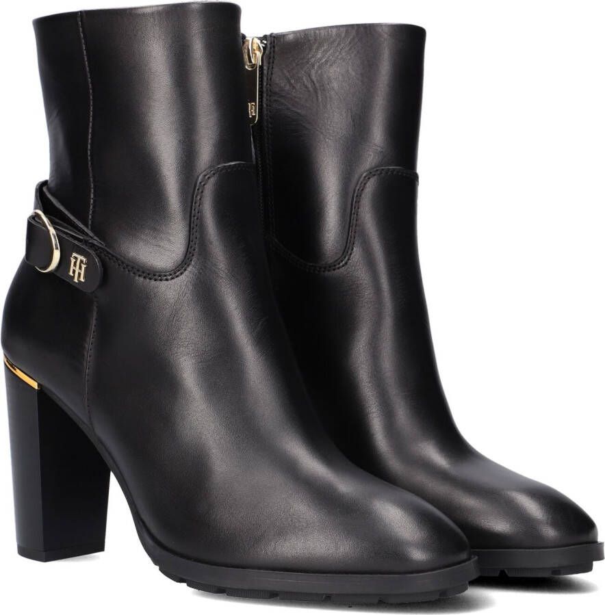 TOMMY HILFIGER Zwarte Enkellaarsjes Belt High Heel Boot