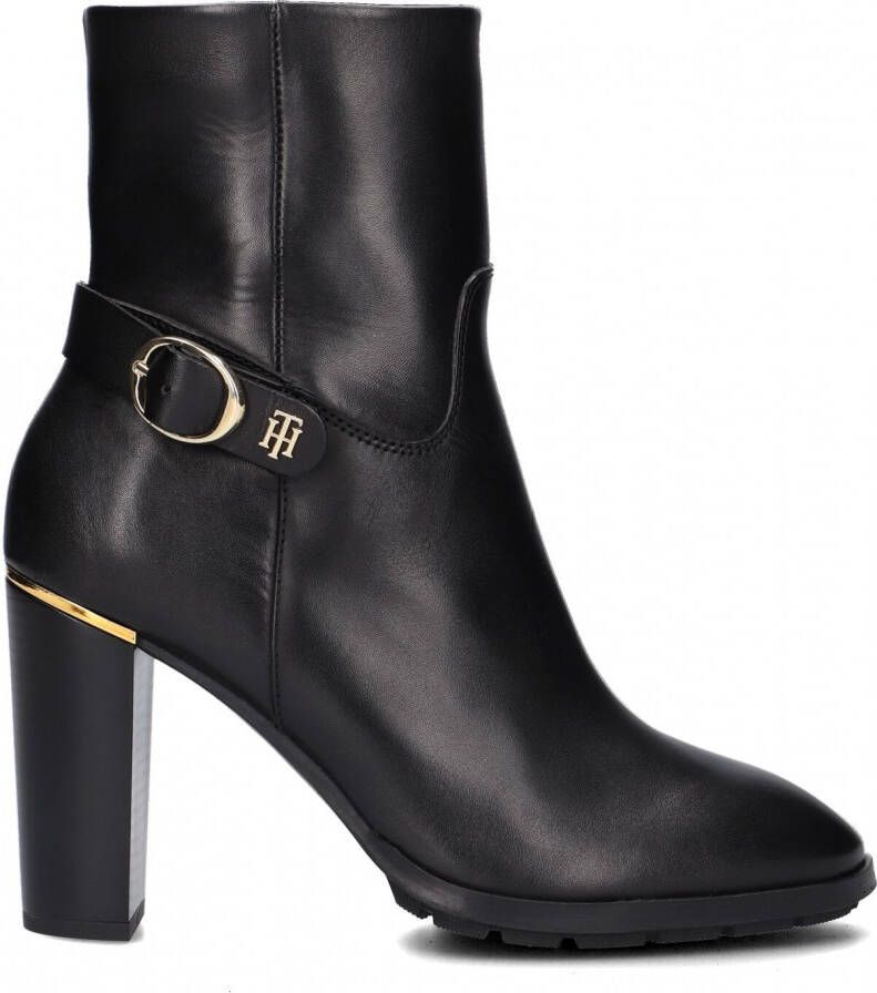 TOMMY HILFIGER Zwarte Enkellaarsjes Belt High Heel Boot