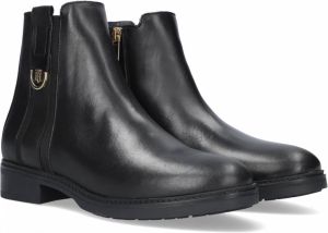 Tommy Hilfiger Enkellaars met contrasterend detail en zijrits Zwart Dames