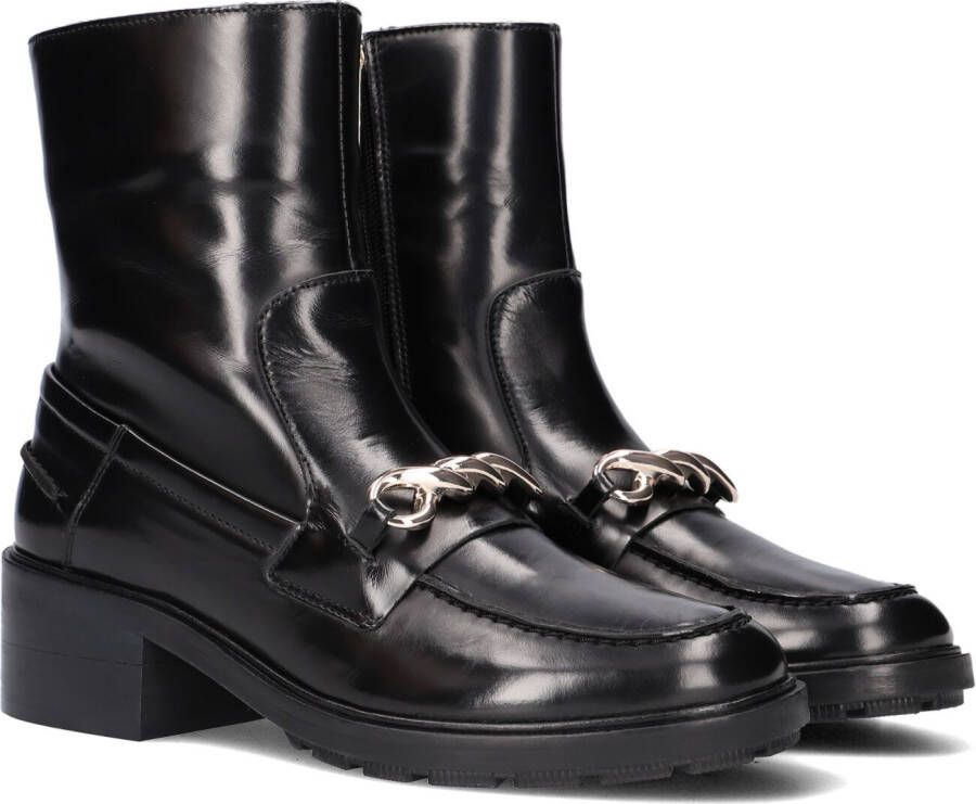 Tommy Hilfiger Zwarte Enkellaarsjes Tommy Twist Hardware Bootie