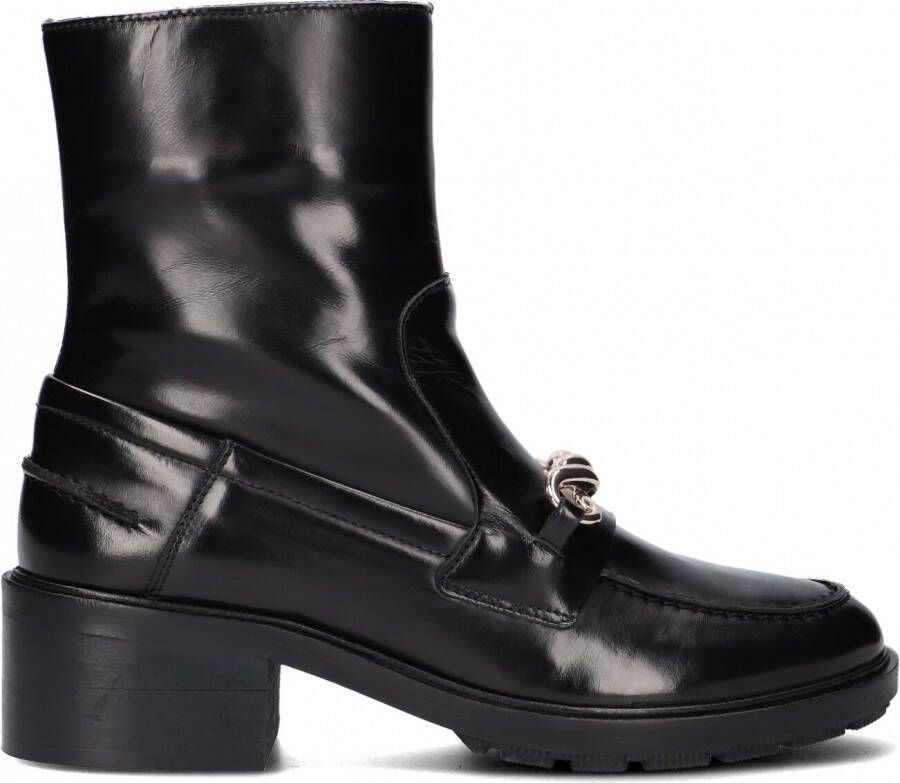 Tommy Hilfiger Zwarte Enkellaarsjes Tommy Twist Hardware Bootie