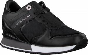 Tommy Hilfiger Sneakers in zwart voor Dames Dressy Wedge Mat Mix Sneaker
