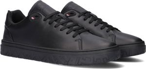 Tommy Hilfiger Corporate Leather Cup Stripes Heren Sneakers Schoenen Zwart FM0FM04732BDS