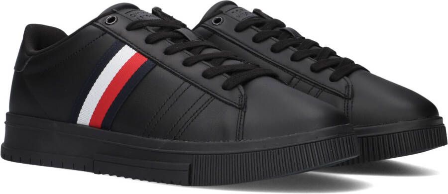 Tommy Hilfiger Lage Sneakers Supercup Zwart Leer Black Heren