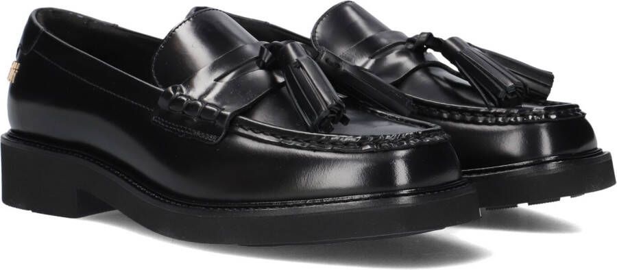 TOMMY HILFIGER Zwarte Loafers Tassel Squarish Toe Lthr Loafer