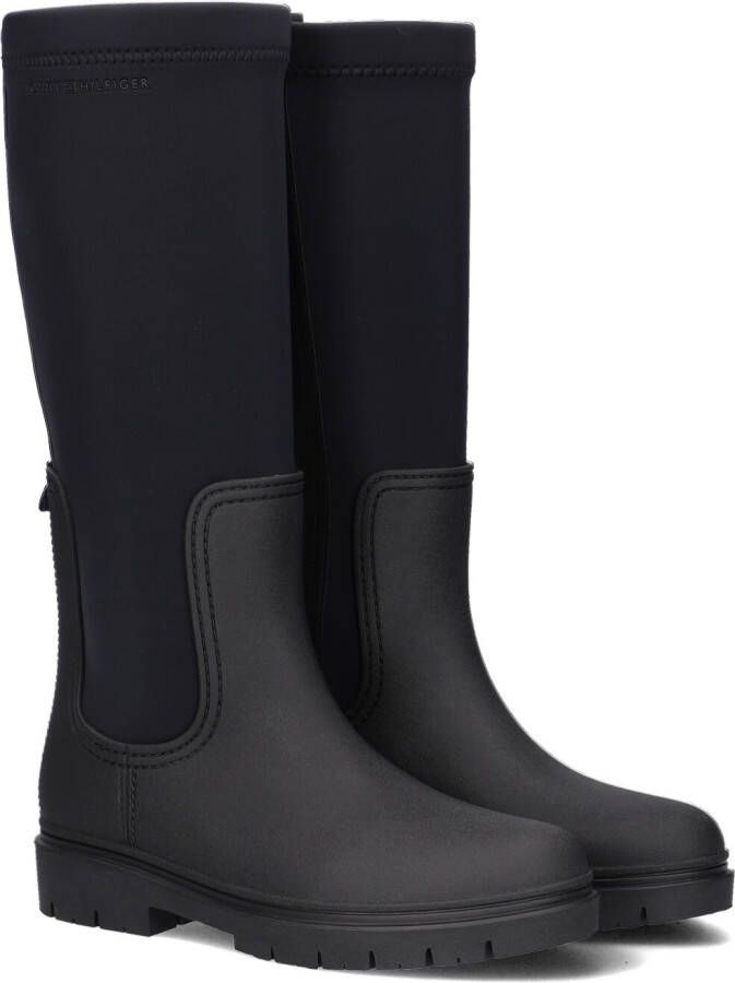 Tommy Hilfiger Zwarte Regenlaarzen Rain Boot Long Shaft