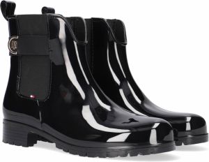 Tommy Hilfiger Chelsea boots TH HARDWARE RAINBOOT met gestreept textielband