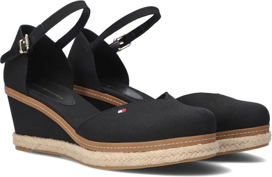 Tommy Hilfiger Gesppumps BASIC CLOSED TOE MID WEDGE sandaal met bandjes sleehak zomerschoen met verstelbare gesp