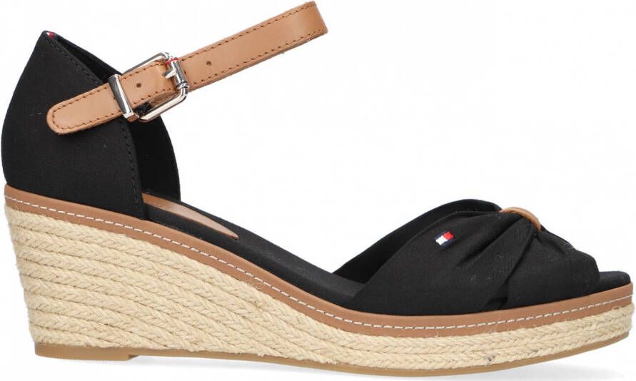 Tommy Hilfiger Zwarte Sandalen Iconic Elba