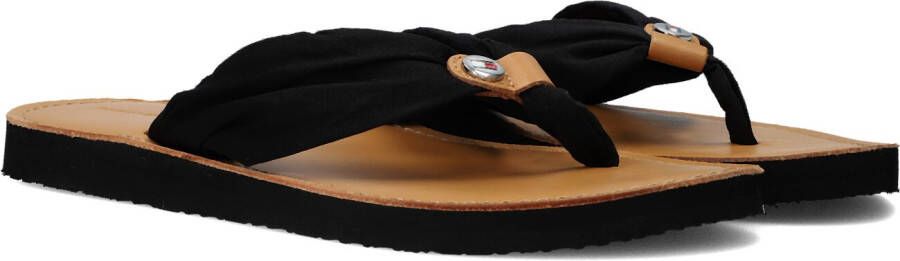 Tommy Hilfiger Teenslippers LEATHER FOOTBED BEACH SANDAL uitstekend geschikt voor strand en bad