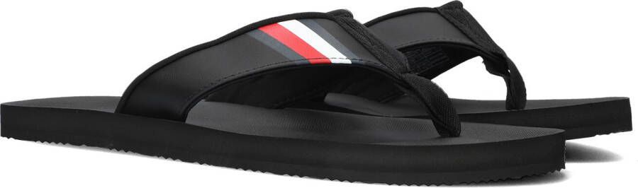 Tommy Hilfiger Zwarte Teenslippers Comfortable Padded Beach