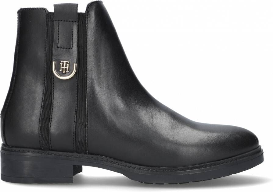 Tommy Hilfiger Hardware On Belt Flat Boot FW0FW05967 BDS Vrouwen Zwart Chelsea laarzen