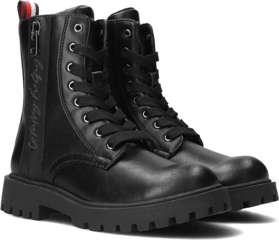 Tommy Hilfiger Hoge veterschoenen met extra ritssluiting