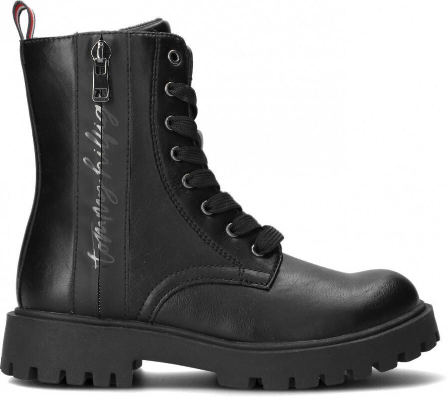 Tommy Hilfiger Hoge veterschoenen met extra ritssluiting