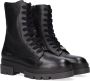 Tommy Hilfiger Monochromatic Lace Up Boot FW0FW05946 BDS Vrouwen Zwart Laarzen Trappers - Thumbnail 1