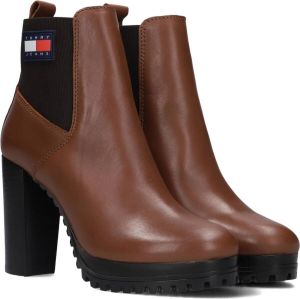 TOMMY JEANS Highheel-laarsjes TJW NEW ESS HIGH HEEL BOOT met brede stretchinzet