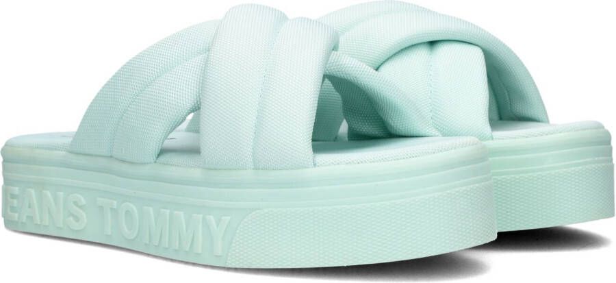 Tommy Jeans Groene Slippers Flatform