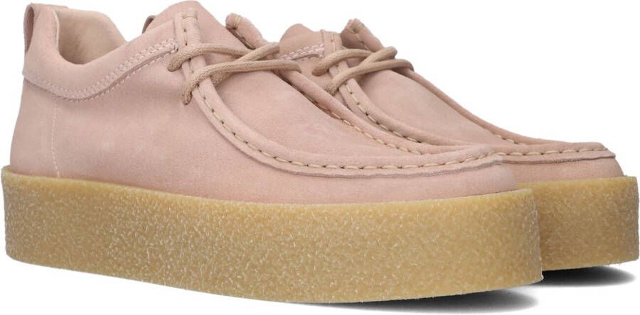 TOMMY JEANS Roze Veterschoenen Suede Sh