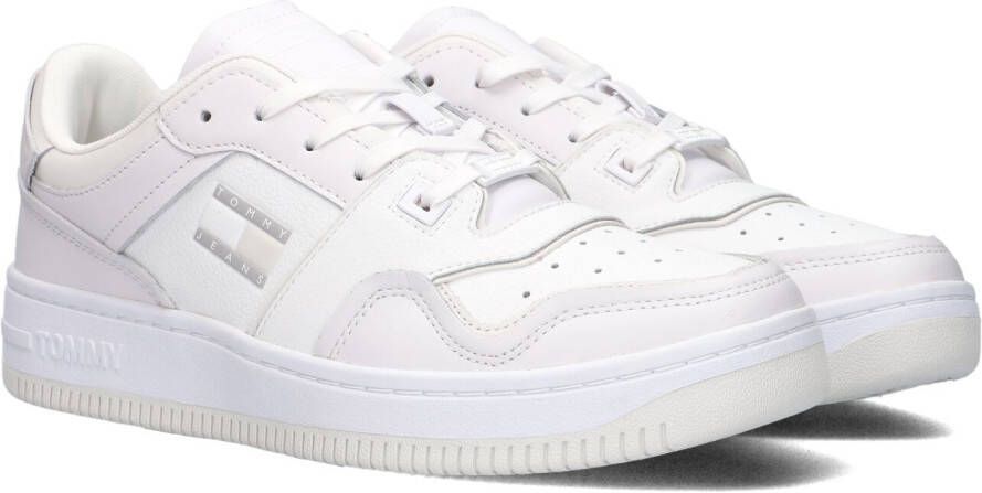 Tommy Jeans Witte Lage Sneakers Basket Cupsole