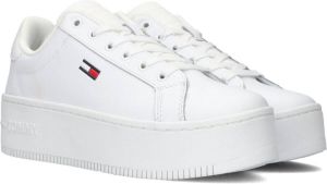 TOMMY JEANS Plateausneakers FLATFORM ESS in een trendy eenkleurige look