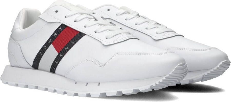 TOMMY JEANS Retro Runner Core Lage sneakers Leren Sneaker Heren Wit