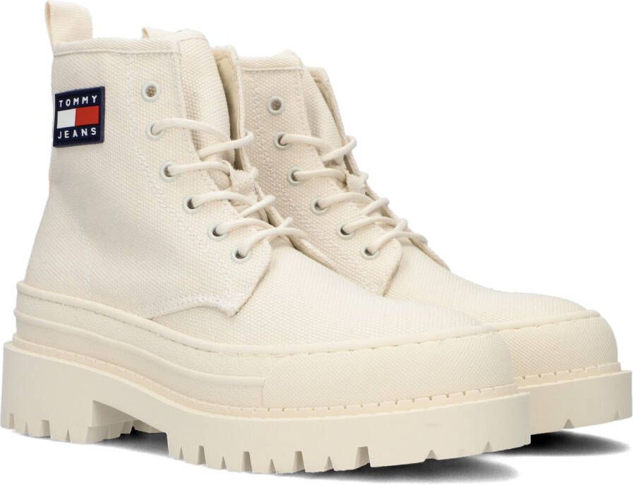 Tommy Jeans Witte Veterboots Foxing
