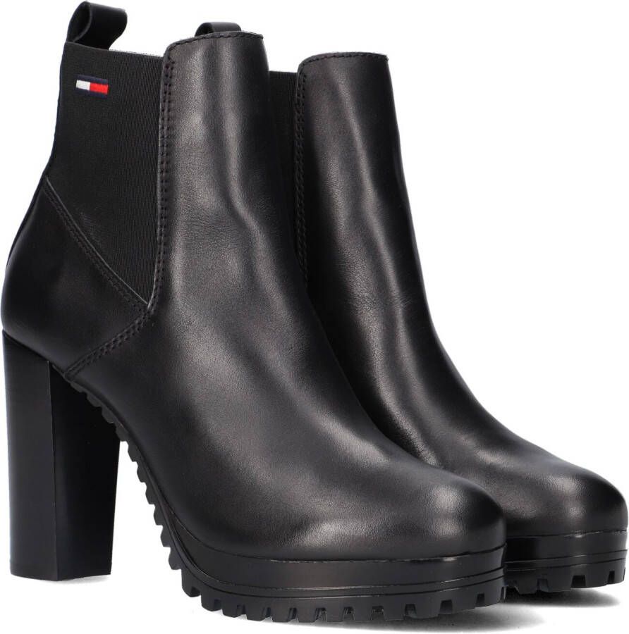 TOMMY JEANS Highheel-laarsjes ESSENTIALS HIGH HEEL BOOT met brede elastische inzet