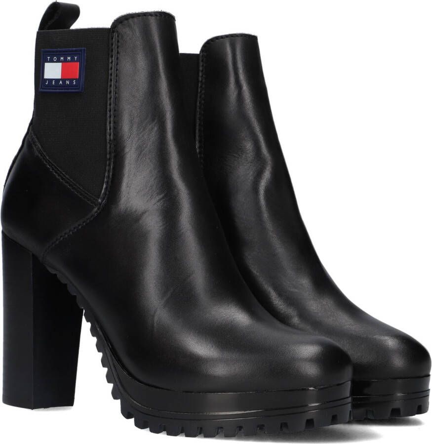 TOMMY JEANS Zwarte Enkellaarsjes Tjw New Ess High Heel Boot