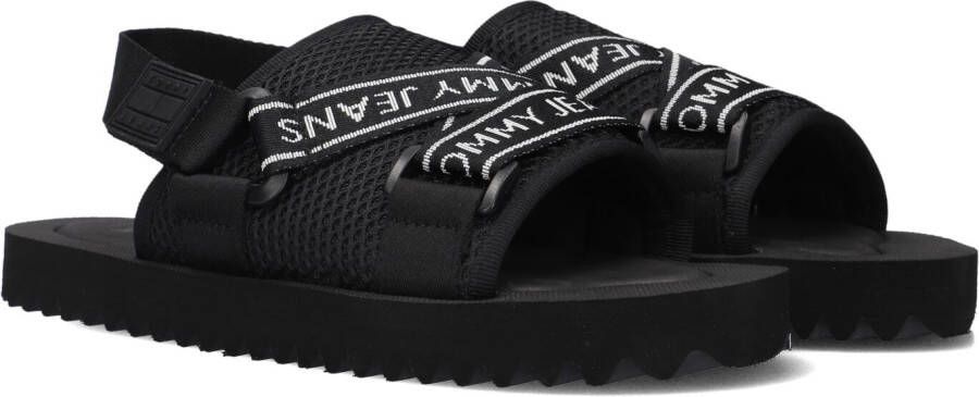 TOMMY JEANS Zwarte Slippers Premium Eva