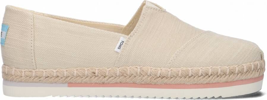 TOMS Espadrilles Dames Alpargata Platform Rope Maat: 36 Materiaal: Canvas Kleur: Beige