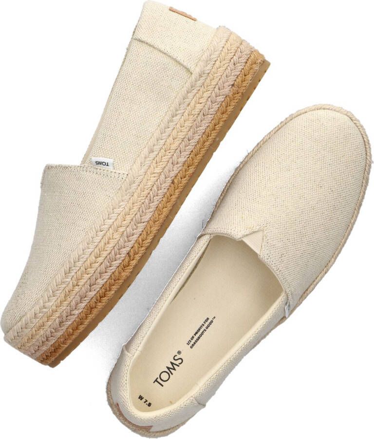 TOMS Espadrilles Dames Valencia Maat: 37 5 Materiaal: Canvas Kleur: Beige