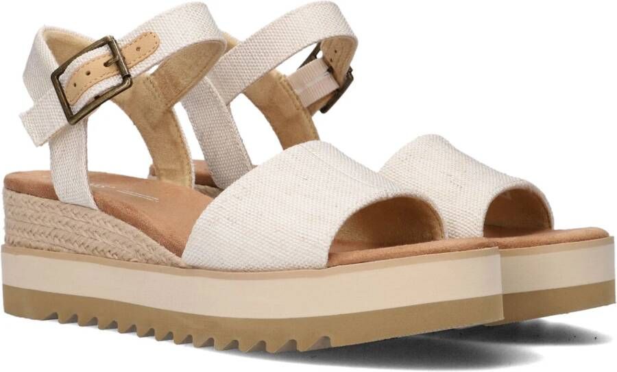 TOMS Diana naturel Beige Textiel Plateau sandalen Dames