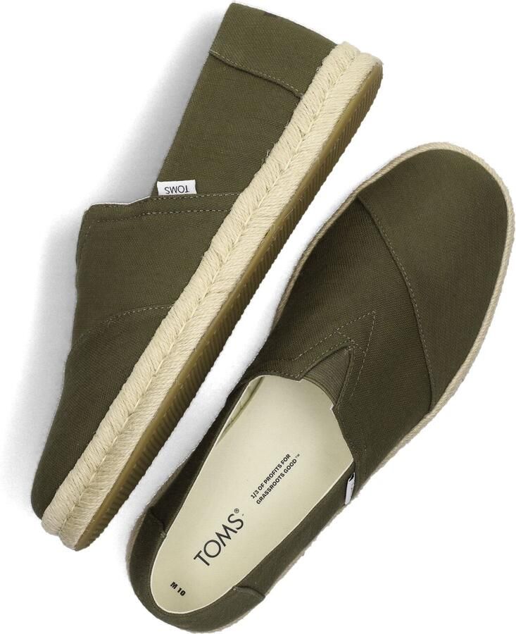 TOMS Espadrilles Dames Instappers Herenschoenen Canvas Alp Rope 2.0 canv Groen - Foto 2