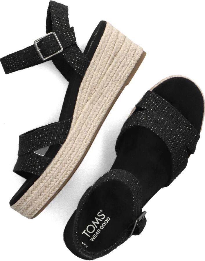 TOMS Sandalen Dames Audrey Maat: 37 Materiaal: Textiel Kleur: Zwart