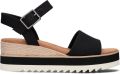 TOMS Diana black | smalle sandaal met Zwart Canvas Sandalen met hak Dames - Zwart