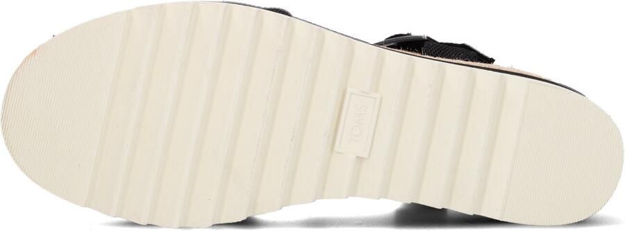 TOMS Diana black | smalle sandaal met Zwart Canvas Sandalen met hak Dames - Foto 5