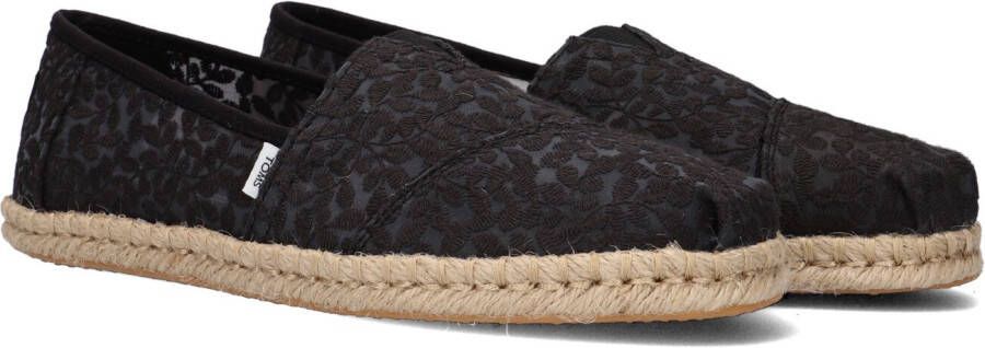 Toms Zwarte Espadrilles Alpargata Rope