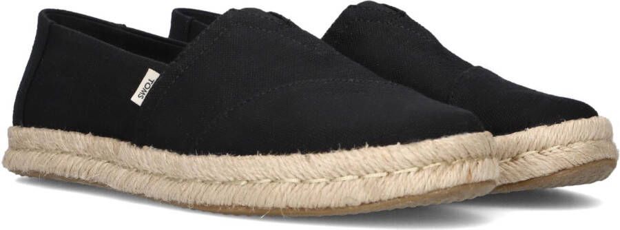 TOMS Alpargata Rope 2.0 | Black Zwart Katoen Espadrilles Dames