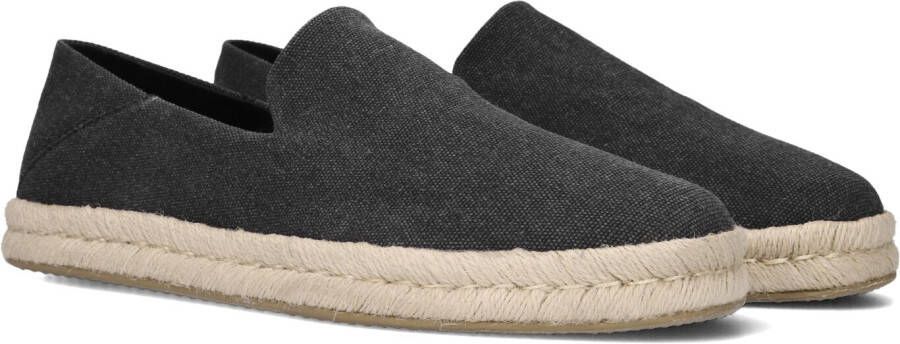 TOMS Santiago espadrille Zwart Katoen Espadrilles Heren