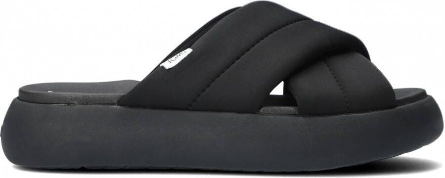 Toms Zwart Alpargata mallow crossover slippers zwart